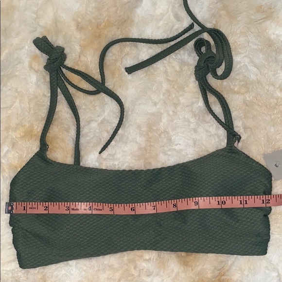 NWT CHELSEA28 Easy Retro Bikini Top – Size XXS (Green Duck) - Picture 9 of 12